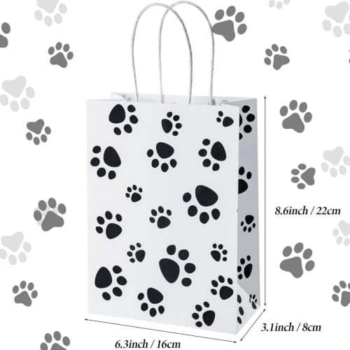 Blulu 100 Pcs Dog Paw Gift Bag,White Backing - Image 2