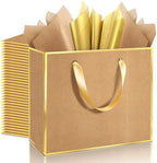 Addblu 24 Pack Brown Large Gift Bags with Handles & 72 Tissue Papers by Unknown