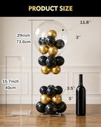 Bezente Pro Series Clear Acrylic Balloon Stand Kit Set of 6, 15.75 Inch Reusable Balloon Sticks Holder with Base, Party Tabletop Centerpiece Decor for Wedding Birthday Baby Shower(No Balloon) - Image 3