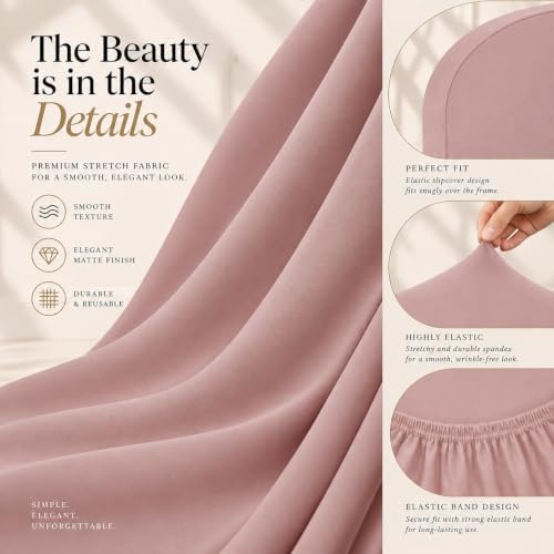 Set of 3 Stretchy Wedding Arch Backdrop Covers, 7.2FT, 6.6FT & 6FT - Image 4