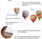 Personalized Hot Air Balloon Note Cards, Colorful Hot Air Balloon Stationery Set, Adventure Travel Gifts, Letter Writing Paper Appreciation Gifts, Hot Air Balloon Baby Shower Thank You Cards - Image 3