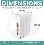 PBF (10 Pack) Photo Booth Album, Guest Book with 2x6 Clear Picture Inserts, White Cover with Plastic Sleeves & White Pages, Scrapbook Album for Photo Strips, Memory Book, Wedding, and Baby Showers - Image 2