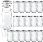 KAMOTA 16oz Regular Mouth Mason Jars, 16 Pack with Lids & Bands by KAMOTA