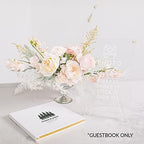 Andaz Press Personalized Wedding Guestbook with Gold Accents, Pine Trees White Guest Sign in Guest Registry 120 Pages 8.5 X 8.5 Memories Book for DIY, Scrapbook, Photo Album - Image 3
