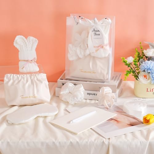 55-Piece Baby Shower Game Winner Prize Set, Including Hair Ties, Eye Mask, Makeup Bag and Gift Bag, Suitable for Baby Shower Game Prizes, Weddings and Bridal Shower Gifts (White) - Image 5
