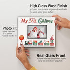 BELLA BUSTA-My First Christmas Picture Frame-Babys 1st Christmas-The Santa Train -Merry Christmas-Peace-Joy-Love-UV Print Picture Frame (4x6 Horizontal) - Image 4