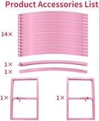 Wedding Arch Round Backdrop Stand Pink Metal Circle Backdrop Stand Circle Balloon Arch Stand Frame for Birthday Party Bridal Shower Anniversary Ceremony Candy Tables Celebration in 2.4x2.8m - Image 3