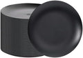 EjonirInjonir 80pcs Heavy-Duty Black Dessert Plates for Party 7.5 Inch by Ejonirinjonir