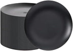 EjonirInjonir 80pcs Heavy-Duty Black Dessert Plates for Party 7.5 Inch by Ejonirinjonir