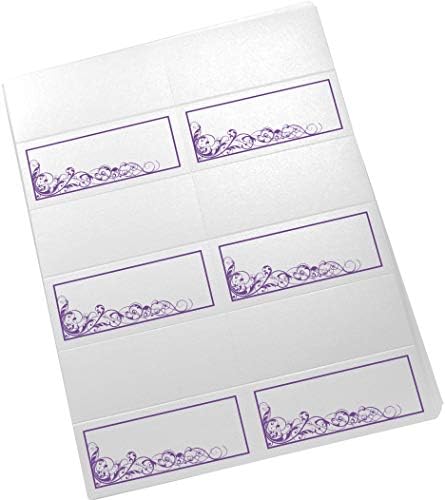 Scribble Vintage Swirl Printable Place Cards, Purple, Set of 150 (25 Sheets - Image 3