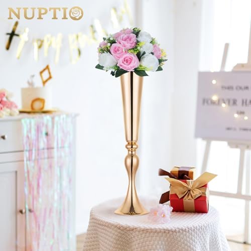 NUPTIO Pink & White Flower Balls: Artificial Rose Centerpieces for Tables - Image 6