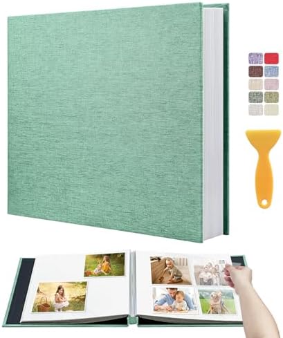 Large Photo Album Self Adhesive Scrapbook Album for 4x6 5x7 8x10 Pictures DIY Photo Book for Wedding, Anniversary, Christmas, Baby Shower, Ideal for Preserving Precious Moments by HoneyTolly