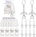 50PCS Airplane Bottle Opener Keychains for Wedding or Bridal Shower Favors, Gifts, Souvenirs to Guests (Silver) by Winocbxt