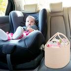 COMSE 2 Pack Baby Diaper Caddy Organizer, Diaper Basket, Baby Car Organizer, Diaper Change Organizer, Portable Tote Bag with Divider, Gift Baskets Empty, Cute Basket - Image 4