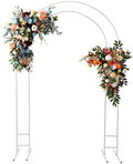 7.2ft Metal Wedding Arch, Double Tube Balloon Arch Backdrop Arch Stand Open Arch Backdrop Support, for Wedding Ceremony Bridal Baby Shower Photo Booth Party Decoration (Silver) by Unknown