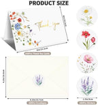 600 PCS Wildflower Thank You Cards with Envelopes and Stickers, 4 x 6 Inchy - Image 2