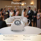 Audio Guest Book Wedding Phone,Audio Guestbook Phone Vintage Style Audio Message Voicemail for Graduation Retirement Party Birthdays Baby Shower Special Occasions (Beige) - Image 4