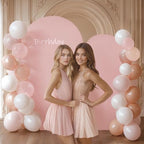 Pink Arch Cover 2 Set - 7.2 and 6ft Pink Arch Backdrop Cover Spandex Wedding Arch Stand Covers for Birthday Party Baby Shower Girls Bridal Shower Photo Balloon Arch Covers Stretchy Backdrop Background - Image 4