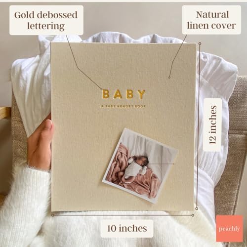 Peachly Unisex Baby Memory Book - First Year Baby Book Keepsake - Charlie - Image 3