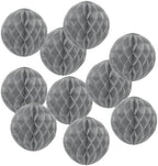 PATIKIL 10pcs 14" Honeycomb Balls Tissue Paper Pom Poms, Party Hanging Paper Honeycomb Balls Decoration for Birthday Wedding Home Backdrop Decor, Grey by PATIKIL
