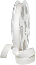 Morex Ribbon Velvet Ribbon Nylvalour 5/8" x 11 yd Bridal White by MorexRibbon