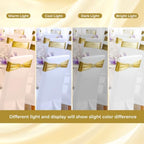 Babenest 50PCS Spandex Chair Sashes Bows with Buckle Metallic Gold - Image 3