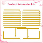 Wokceer Square Wedding Arch Backdrop Stand Gold Metal Arch 7.2FT x 6FT - Image 5
