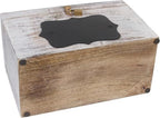 Wooden Wedding Card Box with Slot & Lid | Graduation Card Box | Rustic Vintage Decorations for Reception for Wedding Registry Gifts, Honeymoon Funds & Money | Baby & Bridal Shower -12"X9.5"X5" - Image 7