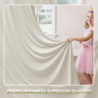 10×10ft Beige Backdrop Curtain for Weeding Parties, Wrinkle-Free Fabric Drape for Baby Shower, Birthday Party Decorations, Photography Photo Booth Background, Single Panel No Sewing, with Rod Pocket - Image 7