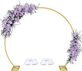 Round Backdrop Stand, 8FT Balloon Arch Stand, Gold Circle Arch for Party by Ceither