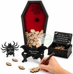 Halloween Wedding Guest Book Coffin Sign in Keepsake Frame by Handmade