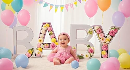 10" Charcuterie Baby Letter Boxes - Gender Reveal Decorations, Baby Shower Decor Girl, Charcuterie Letters fillable, Cardboard Letters for charcuterie, Baby Boxes with Letters for Baby Shower - Image 4