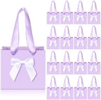 Kolldenn 50 Pcs Small Purple Gift Bags Bulk with Bow Ribbon Handles by Unknown