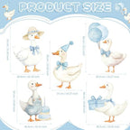 5Pcs Silly Goose Baby Shower Decorations, Blue Large Goose Cardboard Cutout Standup, Geese Birthday Party Sign for Photo Booth Props Backdrop Garden Entrance Decor Cartoon Party Supplies - Image 5