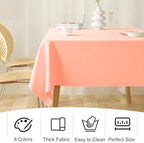 4 Pack Square Table Cloth 52x52 Inch Tablecloth Machine Washable Fabric Polyester Table Cover for Dining, Buffet Parties, Picnic, Events, Weddings Decor（Peach Coral） - Image 6