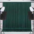 40x10ft Wrinkle Free Hunter Green Backdrop Curtain for Parties Soft Fabric Drapes Wedding Dark Green Curtain Backdrop for Birthday Party Decorations Background for Photography 5x10ft,8 Panels - Image 2