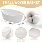 Small Woven Gift Baskets, 6 Pack White Rope Baskets with Gift Bags - Image 3