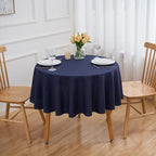 FINDYOU Navy Blue 6 Pack Round 60 Inch Tablecloth, Premium Polyester Table Cloth Washable Table Cover Stain and Wrinkle Resistant Decorative Table Cover for Party Wedding by TableClothAndTableRunner