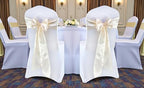 MDS® Pack of 150 Satin Chair Sashes for Wedding & Events – Cream - Image 2