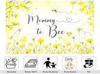 8x6ft Mommy to Bee Backdrop Baby Shower Party Sweet as Can Gender Reveal Wildflower Floral Honeycomb Photography Background Party Banner Decorations Photo Studio Props - Image 2