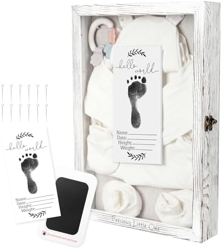 Jetec 12 x 16 Baby Shower Shadow Box Keepsake Frame, VTG White by Jetec