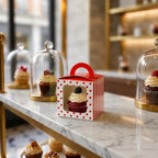 Restaurantware Square Red Paper Cupcake Window Box, 4.5 x 4.5 In, 100 Pack - Image 4