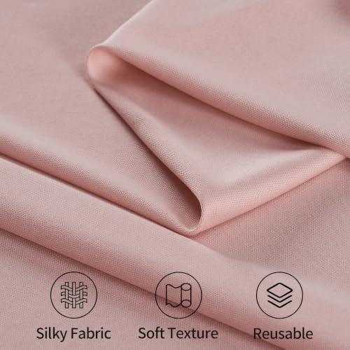 50ftx15ft Dusty Pink Backdrop Curtains for Parties, Wrinkle Free Polyester Dusty Pink Photo Backdrop Drapes 10 Panels 15 ft Long Back Drop Cloth for Wedding Birthday Photography Background Party - Image 4