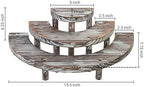 MyGift 3 Tier Torched Wood Cupcake Stand Dessert Display Riser Set of 3 - Image 4