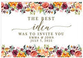 Andaz Press Custom Personalized Disposable Paper Placemats, 12 x 18 Inch, Set of 25, Gold Floral The Best Idea was to Invite You, Tableware, Dining, Tabletop, Table Setting for Wedding, Bridal Shower by AndazPress
