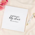 Andaz Press Personalized Baby Shower Guestbook with Gold Accents, Classic Custom Guestbook Gender-Neutral White Guest Sign-In Registry 120 Pages 8.5" X 8.5" Memories Book for DIY Scrapbook Photo Album - Image 4