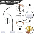 AerWo Black Balloon Arch Kit, 8.2ft & 6ft Half Balloon Arch Stand with Base - Image 4