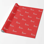 MyPupSocks Custom Name Wrapping Paper, Personalized Gift Wrap Paper with Funny Text Logo Name Red Wrapping Paper Roll for Mom Dad Grandma Birthday Christmas Wedding 3 Rolls - Image 2