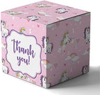 Paper Box - Mini Favor Box For Baby Shower 4x4x4 Inches Paper Gift Boxes, Candy Paper Box For Party Favors, Baby Shower Unicorn,Girl Theme- Pack Of 20 by Inkdotpot