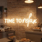 TIME To relax Warm White Neon Sign for Wall Decor Led Neon Lights for Wedding Party Beauty Salon Gym Store Game Room Decorations - Image 3
